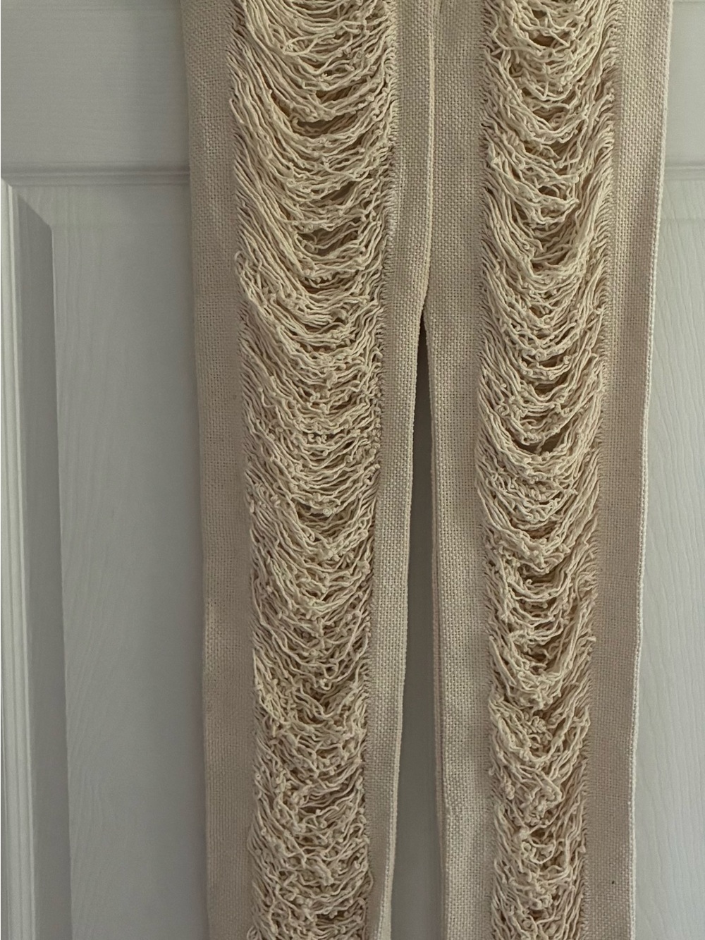 Lolita Cream Distressed Knit Pants